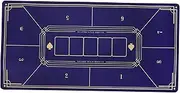 Poker Table Top Poker Mat Poker Topper Cloth Game Layout Table Top Covers for Home Game Nights Theme Parties Gatherings Blue