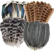 kowaku Feathers for Crafts Colored Feathers Decor Handcraft Accessories Artificial Feather for DIY Craft Performance Theme Party, 40pcs