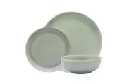 12pc Ecology Element Stoneware Dinner Set Side Plate Bowl Round Tableware Dew