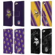 NFL MINNESOTA VIKINGS ARTWORK LEATHER BOOK CASE FOR APPLE iPOD TOUCH MP3