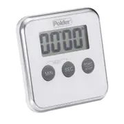 Polder LCD Display 100 Minute Magnet/Stand-Arm Digital Kitchen Timer 8cm WHT