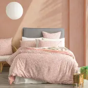 Renee Taylor 300 TC Cotton Reversible Quilt cover Set - Chessboard Cedar