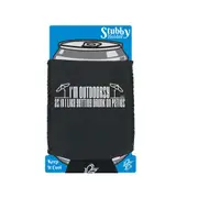 Im Outdoorsy - Funny Novelty Stubby Holder With Base