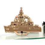 海軍濟陽級巡防艦 FFG-936 木質雷射雕刻掛鐘  可改艦名 寬35CM 台製 無保固