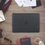 Half SeeThrough Black Hard Shell Case Cover for Macbook Air M3 M2 M1 A3113 A2337