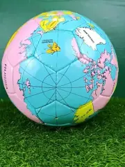 World Map Printed Size 5 Soccer Ball Higher PU Made