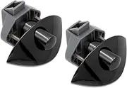 Dream Lighting Black Zinc Alloy Half Moon Handle Push Lock Latch Knob Camper RV Caravan Motorhome Kitchen Cabin Cupboard Drawer 2 PCS Pack