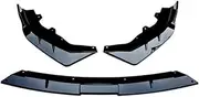 Clynex Splitter, for Changan, for UNI-V Front Bumper Spoiler 2022 2023, for UNIV Splitter Skirts Lip Carbon Surface Body Kit Accessories Lip Splitter(Y Gloss Black) Car Spoiler Splitter(Black Y Gloss
