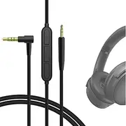 Geekria Audio Cable with Mic Compatible with Bose QuietComfort Ultra/45/SE/SC/35II/35/700 Headphones, 3.5mm to 2.5mm Replacement Stereo Cord with Inline Microphone (4ft/1.2m)