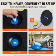 Balance Ball Trainer 23 Inch Half Exercise Stability Ball 660lbs Capacity with