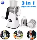 Multifunction Vegetable Slicer Cutter Grater Manual Food Chopper Machine 3-Blade
