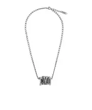 Balenciaga EMO Logo Pendant Necklace One size Gray