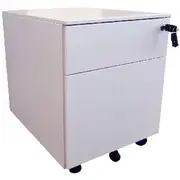 Steelco Trimline Mini Mobile Filing Pedestal White Satin