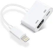 [Apple MFi Certified] Lightning to HDMI Adapter for iPhone 1080P Digital AV Adapter Sync Screen Connector Cable Compatible for iPhone,iPad, Support All iOS Systems, Power Supply Needed, No App Need