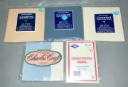 Lot of 5 Cross Stitch Fabric Packs 14 Count 12x18” Aida Flamingo Mills Hopscotch