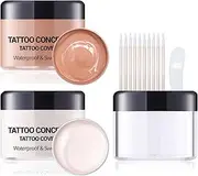 DAGEDA 2 Colors Tattoo Cover Up Makeup Waterproof,Blendable Colors Body Concealer,Natural Invisible Skin Concealer Body Makeup,Suitable for Tattoos/Scars/Dark Spots Cover up