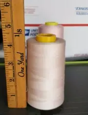 One Big Spool BLUSH Serger Overlocker Sewing Machine Thread 6000 Yards T27 Cone