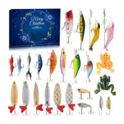 2023 Fishing Christmas Advent Calendar 24 Fishing Lures Set for Adult Xmas GiQG