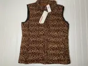 GAP Kids Cold Control Puffer Vest Girls Leopard Primaloft Large 10 NEW. 460