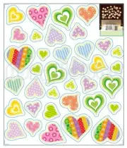 Glow Stickers Color of Love Glow In The Dark Stickers Cute Color Heart