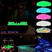 300PCS Glow in the Dark Garden Pebbles Glow Stones Rocks for Walkways Garden
