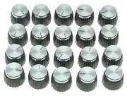 20x Guitar AMP Amplifier Knobs Black w/ Silver Cap Push on Knob fits Marshall