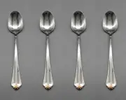 Oneida Stainless GOLDEN JUILLIARD Demitasse Spoons - Set of Four USA Made RARE