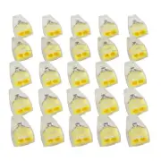 Terminal Block 2 Pole Wire Wago 25x Push Wire Electrical Cable Connector Clip