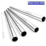 Extra Wide Reusable Metal Stainless Steel Boba Smoothie Straws,12mm Jumbo Bubble