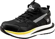 [BIAJIAZHUA] Steel Toe Boots Comfortable Lightweight Slip Resistant,Steel Toe Boots for Men Anti-Smash Anti-Colision,Construction Shoes Slip-Resistant Outsole,Working Shoes for Women(7)