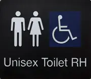 Unisex Accessible Toilet Right Hand Braille Sign
