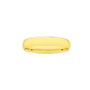 9ct Gold Half Round 3.5mm Width Wedder Ring - Size O