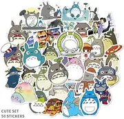LTZSTONE 50pcs My Neighbor Totoro Stickers Decals for Laptops Water Bottles Toys and Gifts for Teens,Girls,Perfect for Laptop,Hydro Flask,Phone,Skateboard,Travel| Extra Durable Vinyl,XSW38