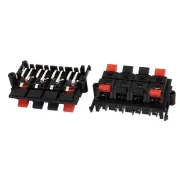 2Pcs 64x35x21mm 8 Position Push in Jack Spring Load Speaker Terminal