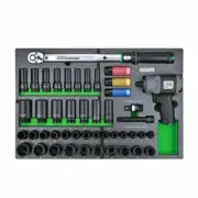 Toptul 46pc 1/2in Dr. Torque Wrench & Air Impact Wrench Socket Set (Modular Inse
