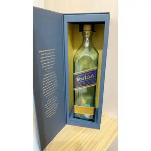 魔法小屋🏡 空瓶 空酒瓶 約翰走路 藍牌 含盒 一公升 1000ml 玻璃瓶 酒瓶 方瓶