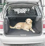 Crevyteg Car Dog Net Barrier, Adjustable Dog Pet Car Safety Net Guard Dog Mesh Net Barrier for Car Boot, Universal Mesh Car Dog Guard for Pet Driving Divider and Safety Travel(47 * 27 inch)