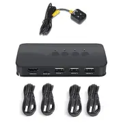 4 Port HDMI KVM Switch 4X1 4 In 1 Out 4K30Hz For 4 Computer Share 1 HD Monitor