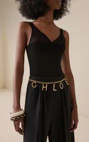 [Chloé] Letters Gold-Tone Chain Belt