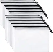 36PCS Mesh Zipper Pouch Document Bag Zip File Folders Organizer for A4 Size Travel
