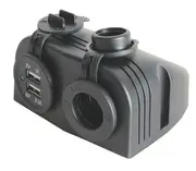 Marine Grade Cigarette Power Socket with Dual USB Charging Ports