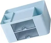 ANDRESLAD Drawer Storage Cabinet Storage Cart with Drawers Snack Boxes Shallow Drawer Countertop Stackable Art Supplies Storage Stationary Display Cup Card Sky-blue