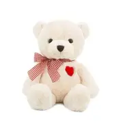 11.4” Small Teddy Bear with Heart Cute Teddy Bear Stuffed Animals 11.4IN White