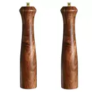 Wooden Salt and Pepper Grinder set, Acacia Wood salt and pepper grinders refi...