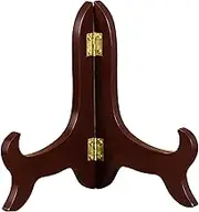 Plate Stands for Display, 5 Inch Stable Wooden Picture Stands for Display, Decorative Multi-Purpose Brown Display Stand for Plate, Book, Photo, Tabletop Art, Frame Holder Stand