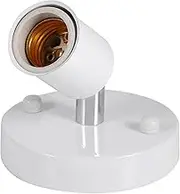 E27 Ceiling Lamp Holder, 180 Degree Rotating Adjustable Vintage Ceiling Light Wall Mounted Lamp Bulb Holder Socket, Screw Light Bulb Holder Base, Pendant Bulb Lamp Screw Socket (White)
