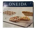 Oneida Platinum 15” Rectangular Ceramic Pizza Baking Stone with Serving Rack