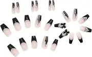 Baluue Unique Heart Nail Decor 24pcs Press-on Nails Nail Art Supplies for Women