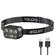 Bikight Smart Body Motion Sensor Portable Mini LED Headlamp USB Rechargeable Outdoor Camping Light Powerful Headlight He