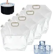 4 Pack Ice Bath Bags, 10L Large Capacity Bathtub Freezer Water Bagb, Portable Ice Barrel Cold Therapy for Athletes, Ice Baths at Home(Clear)